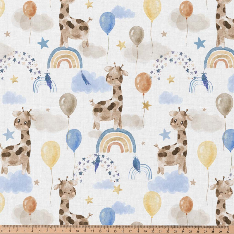 Printed Cotton SOPHIE White / Blue